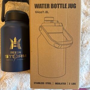 Monster Energy Reign Storm 64 oz Blue Water Bottle- New in Box